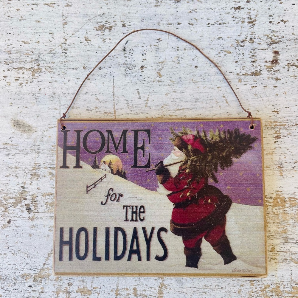 *Christmas Postcard Ornament Home for the Holidays